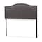Baxton Studio Aubrey Modern Dark Grey Upholstered Queen Size Headboard 124-6856 - alternate 2